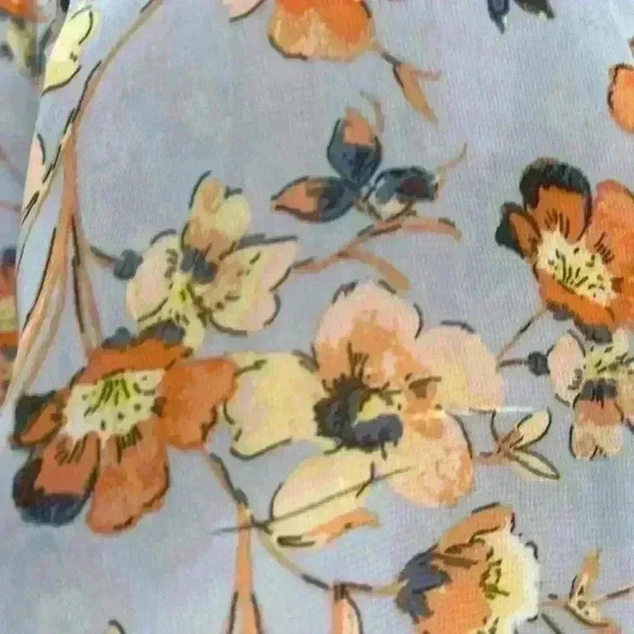 Korye Large Button Up Blouse Lt Blue Orange From dailyLook Box Item# 6R - Picture 3 of 4